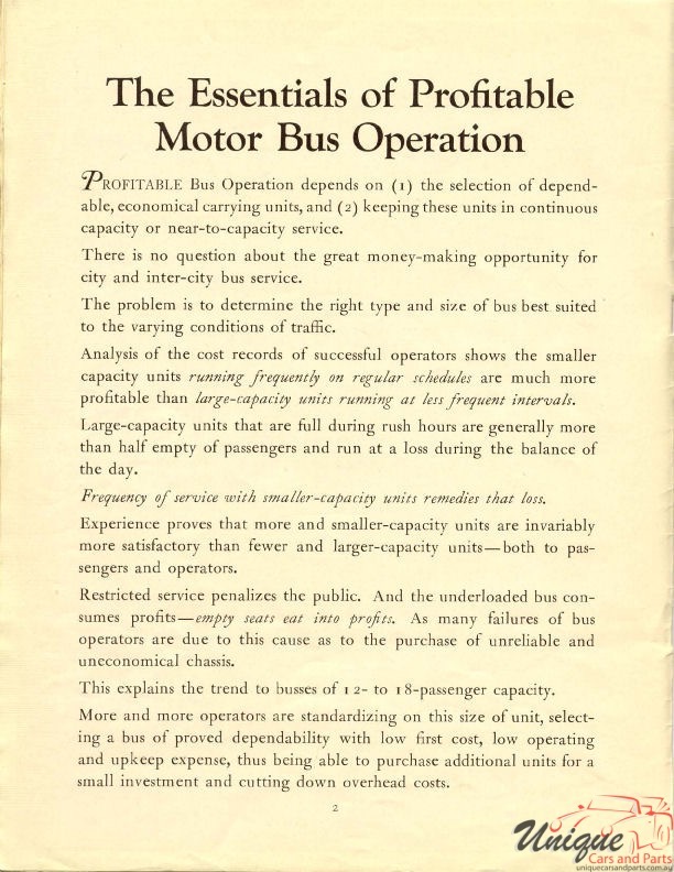 1925 Studebaker Bus Catalogue Page 7
